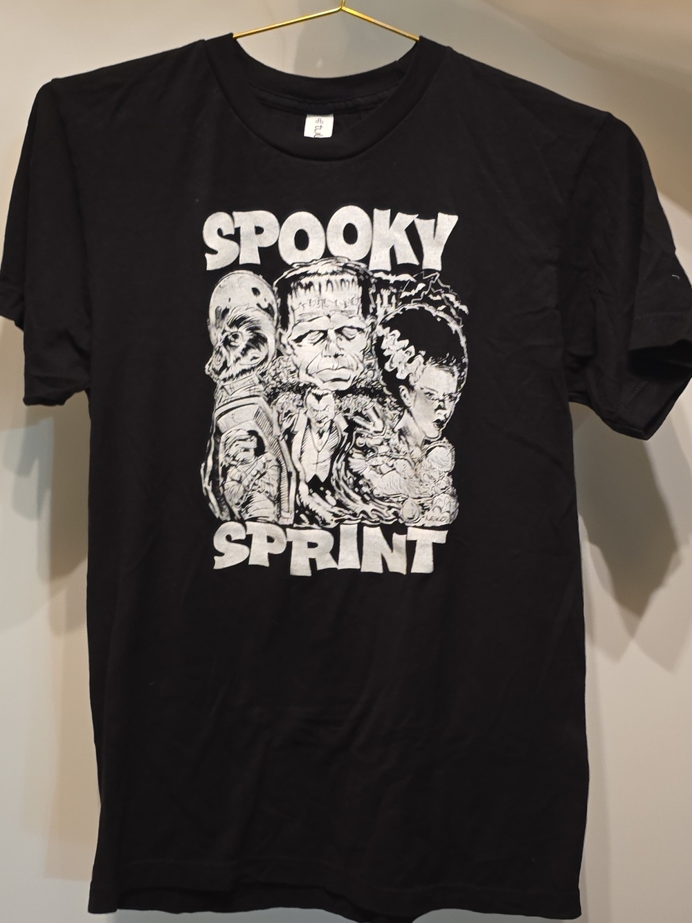 Tultex Black 'Spooky Sprint' Monster Graphic Tee